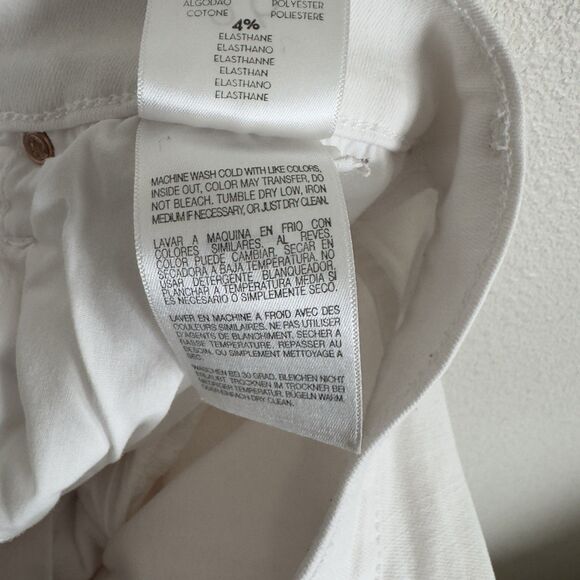 Mother Jeans Womens‎ 26 White Stunner Ankle Step Fray Beachy Summer Light Denim - Picture 11 of 16